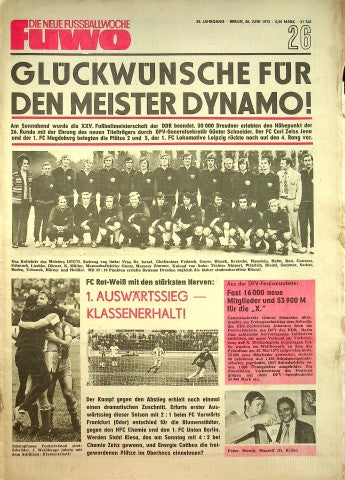 Fuwo Fussballwoche 26/1973