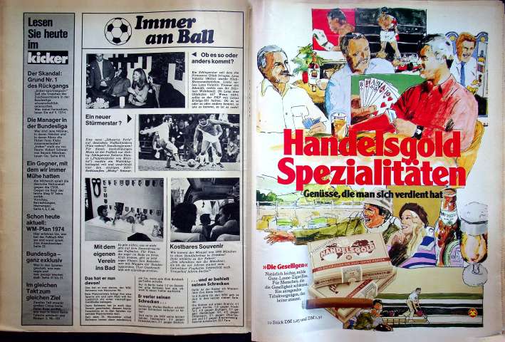 Inhaltsverzeichnis Kicker 26/1973