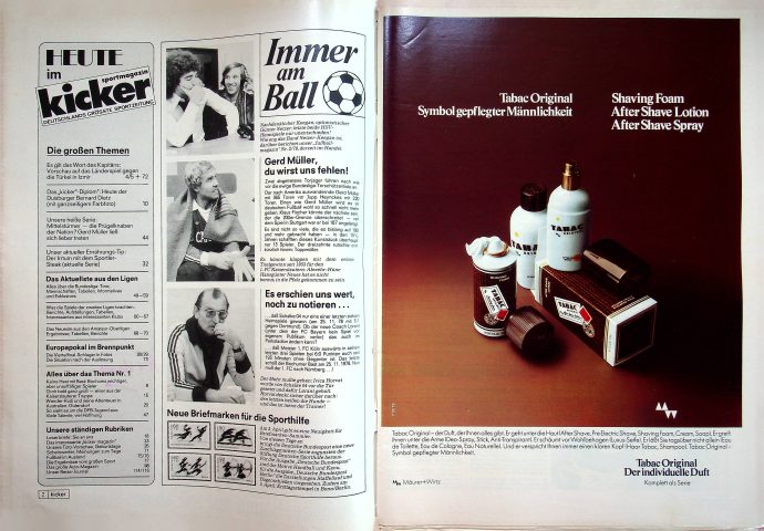 Inhaltsverzeichnis Kicker 26/1979
