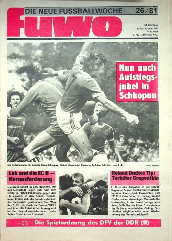 Fuwo Fussballwoche 26/1981