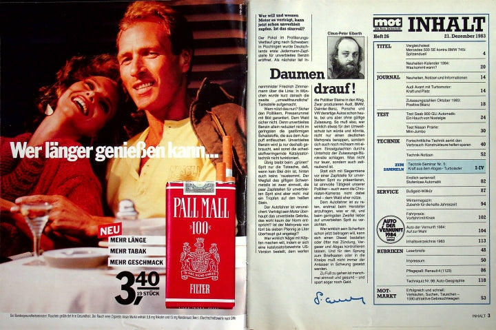 Inhaltsverzeichnis MOT 26/1983