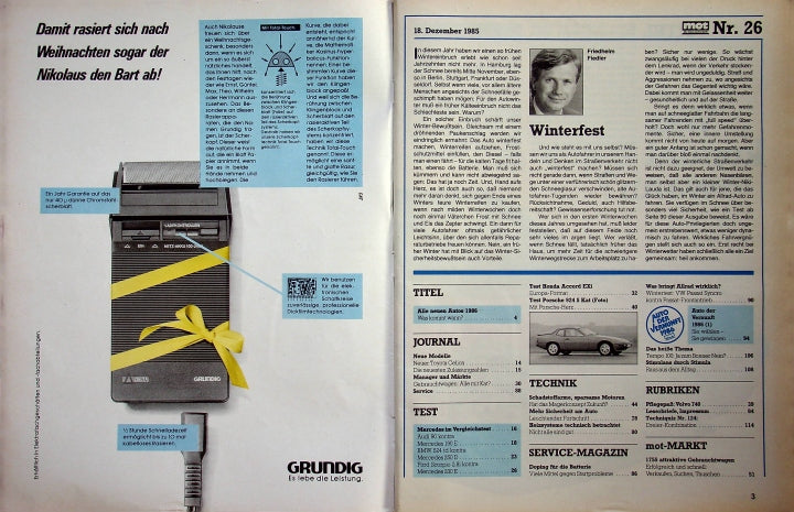 Inhaltsverzeichnis MOT 26/1985