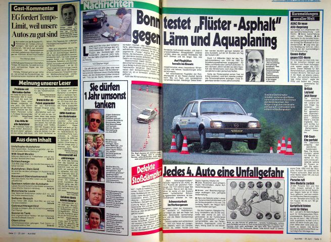 Inhaltsverzeichnis Auto Bild 26/1986