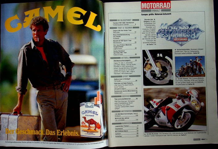 Inhaltsverzeichnis Motorrad 26/1986