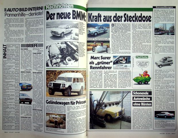 Inhaltsverzeichnis Auto Bild 26/1987