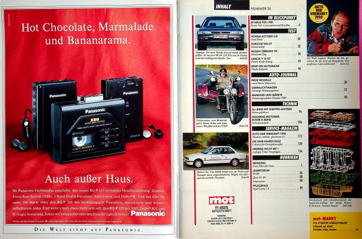 Inhaltsverzeichnis MOT 26/1989