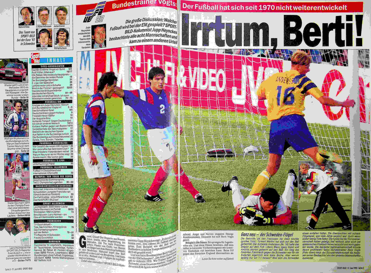 Inhaltsverzeichnis Sport Bild 26/1992