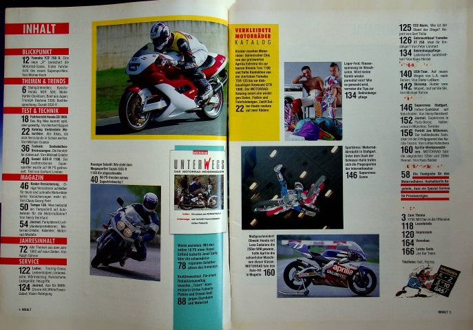 Inhaltsverzeichnis Motorrad 26/1992