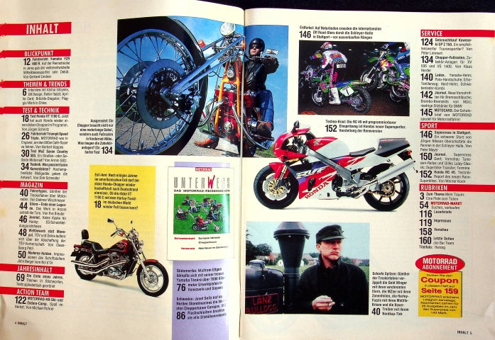 Inhaltsverzeichnis Motorrad 26/1993