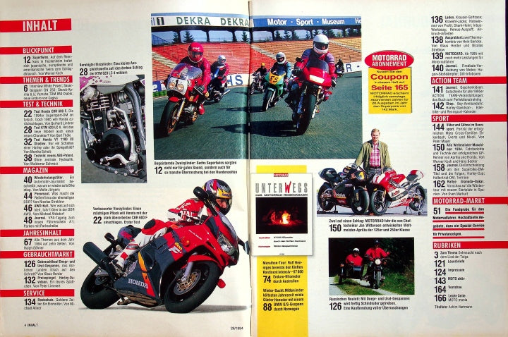 Inhaltsverzeichnis Motorrad 26/1994