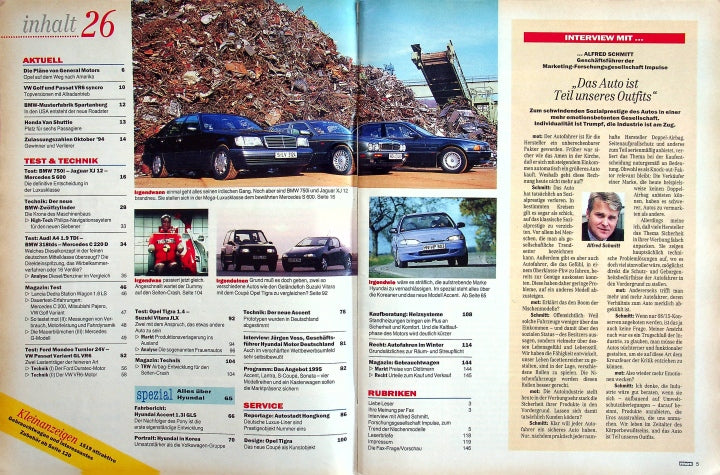 Inhaltsverzeichnis MOT 26/1994