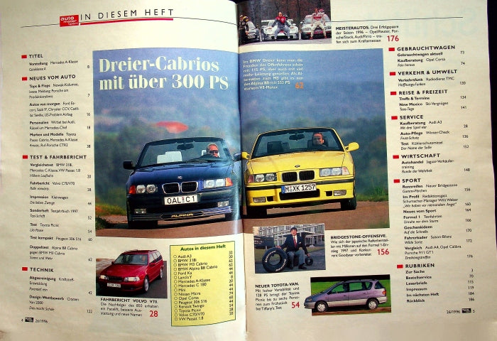 Inhaltsverzeichnis Auto Motor und Sport 26/1996
