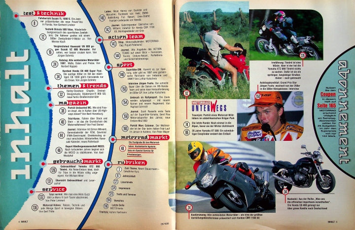 Inhaltsverzeichnis Motorrad 26/1996