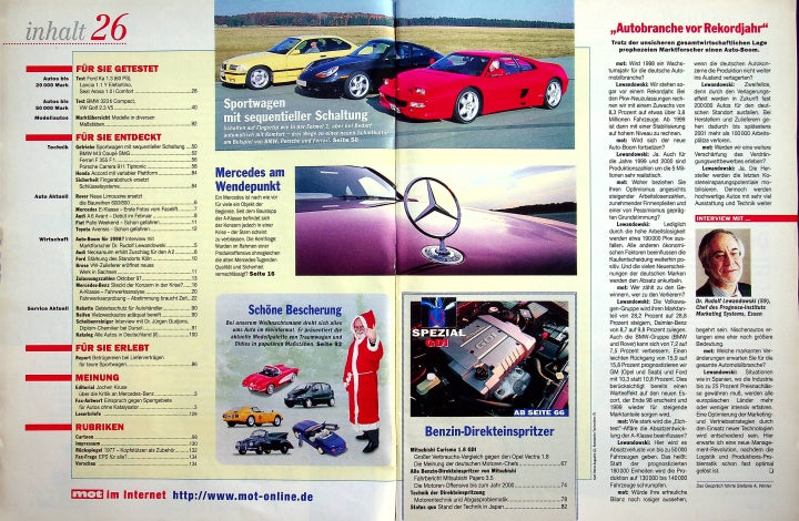 Inhaltsverzeichnis MOT 26/1997