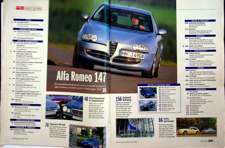 Inhaltsverzeichnis Auto Motor und Sport 26/2000