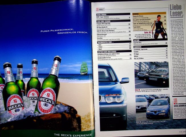 Inhaltsverzeichnis Auto Bild 26/2001