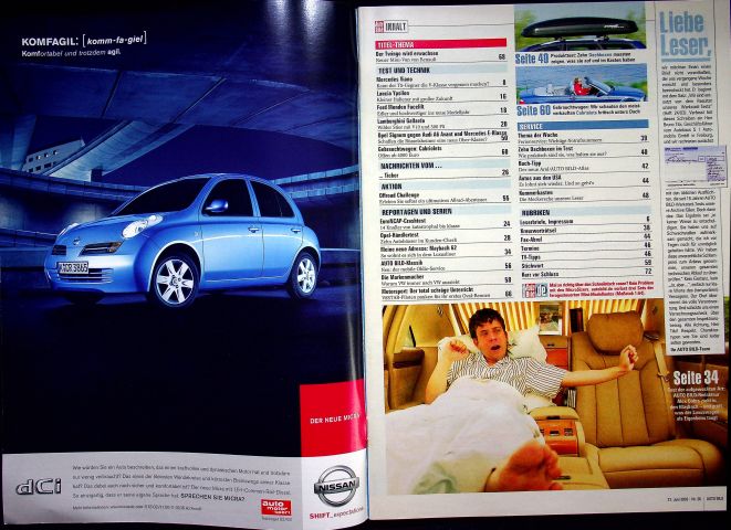 Inhaltsverzeichnis Auto Bild 26/2003