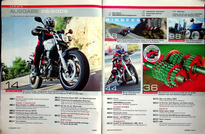 Inhaltsverzeichnis Motorrad 26/2005