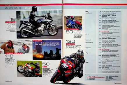 Inhaltsverzeichnis Motorrad 26/2007
