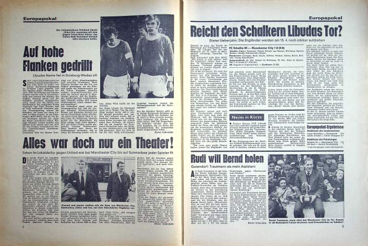 Inhaltsverzeichnis Kicker 27/1970