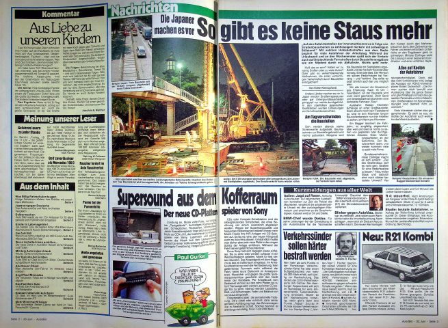 Inhaltsverzeichnis Auto Bild 27/1986