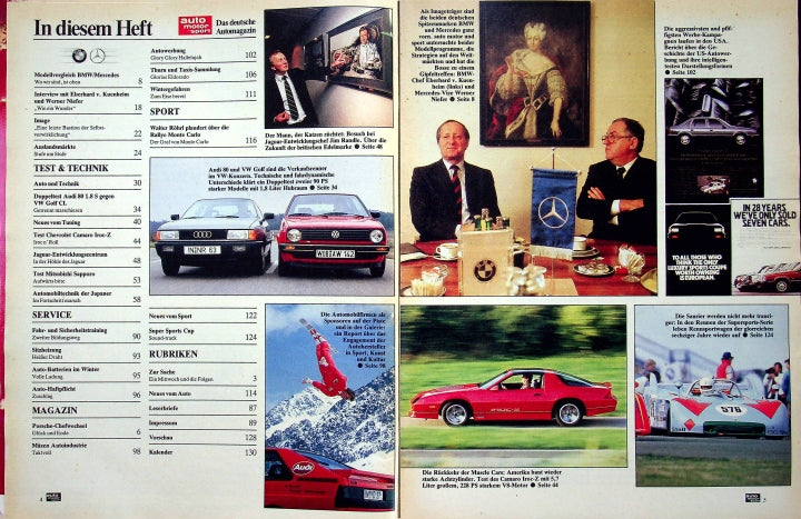Inhaltsverzeichnis Auto Motor und Sport 27/1987