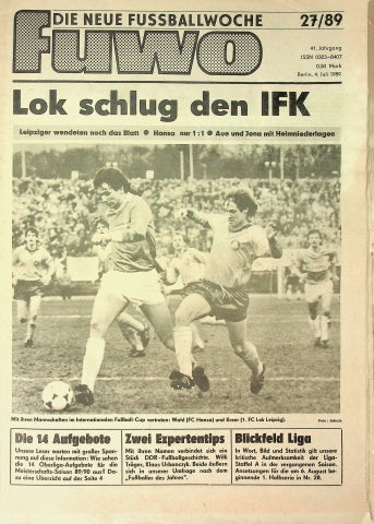 Fuwo Fussballwoche 27/1989