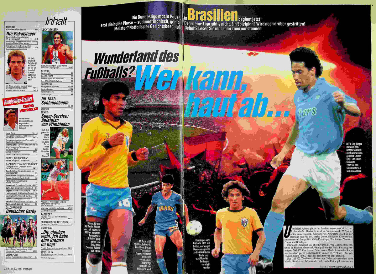 Inhaltsverzeichnis Sport Bild 27/1989