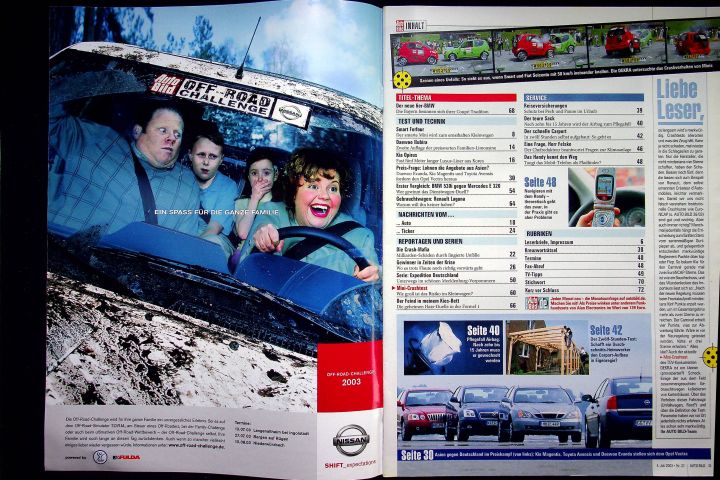 Inhaltsverzeichnis Auto Bild 27/2003