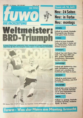 Fuwo Fussballwoche 28/1990