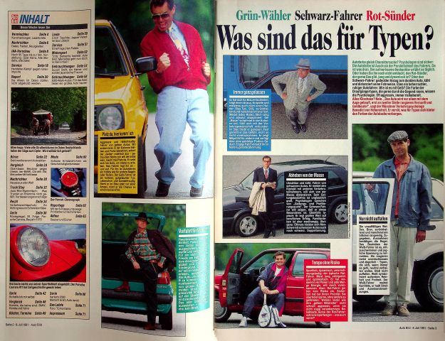 Inhaltsverzeichnis Auto Bild 28/1991