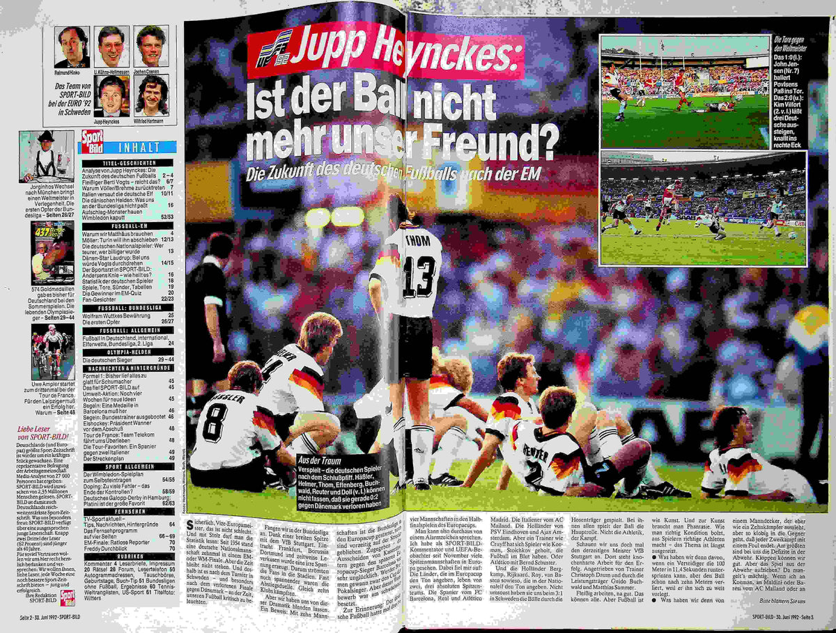 Inhaltsverzeichnis Sport Bild 28/1992