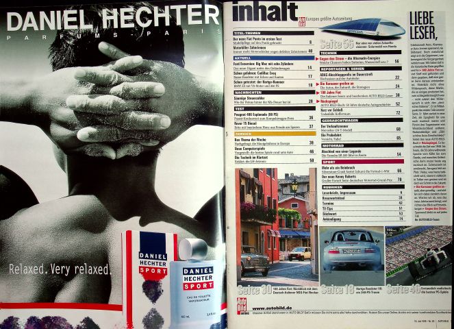 Inhaltsverzeichnis Auto Bild 28/1999