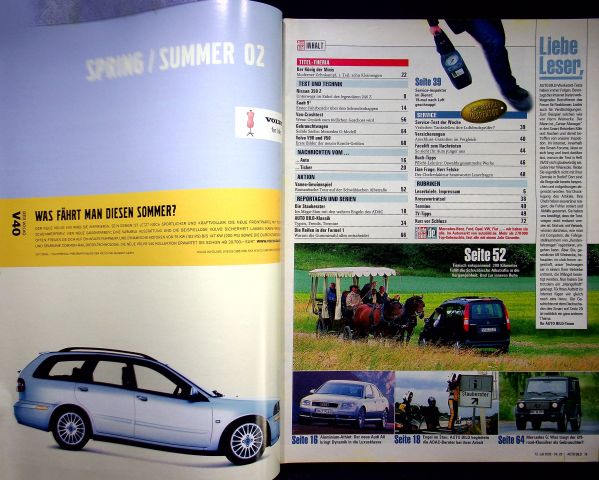 Inhaltsverzeichnis Auto Bild 28/2002