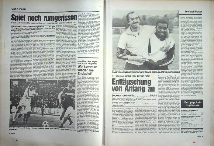 Inhaltsverzeichnis Kicker 29/1980