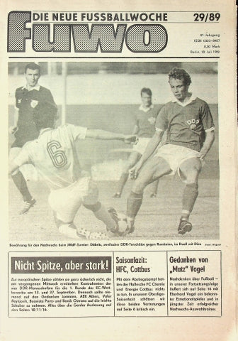 Fuwo Fussballwoche 29/1989