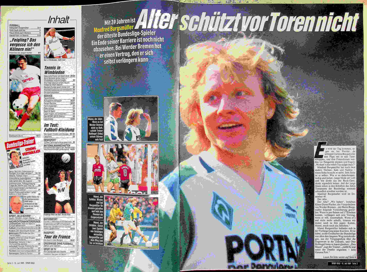 Inhaltsverzeichnis Sport Bild 29/1989