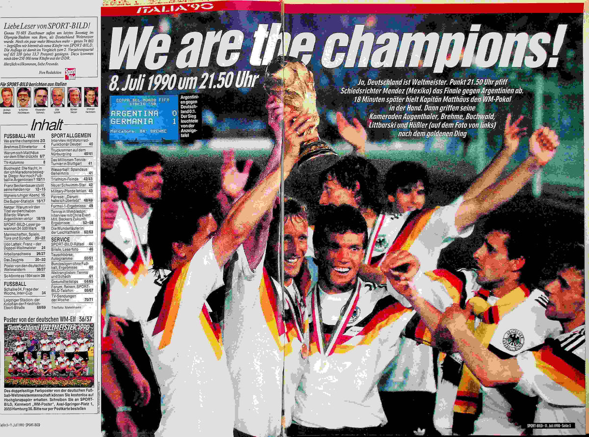 Inhaltsverzeichnis Sport Bild 29/1990