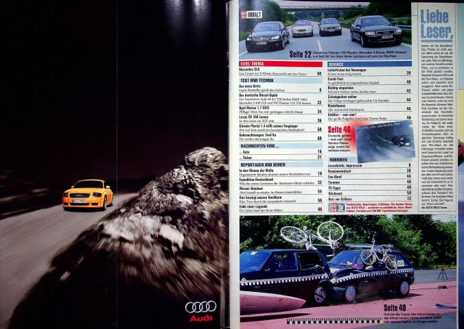 Inhaltsverzeichnis Auto Bild 29/2003