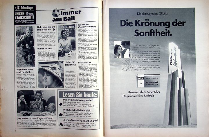 Inhaltsverzeichnis Kicker 30/1971