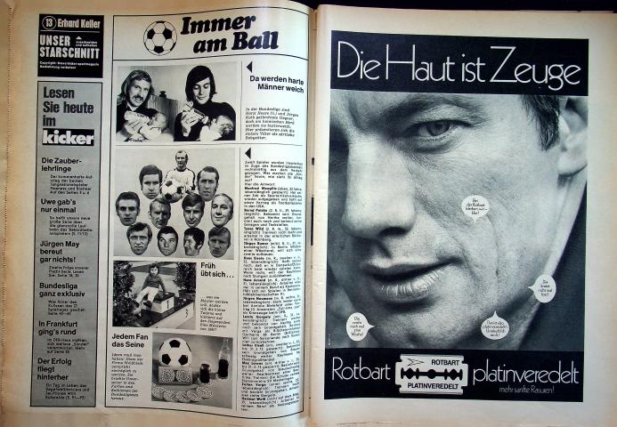 Inhaltsverzeichnis Kicker 30/1972