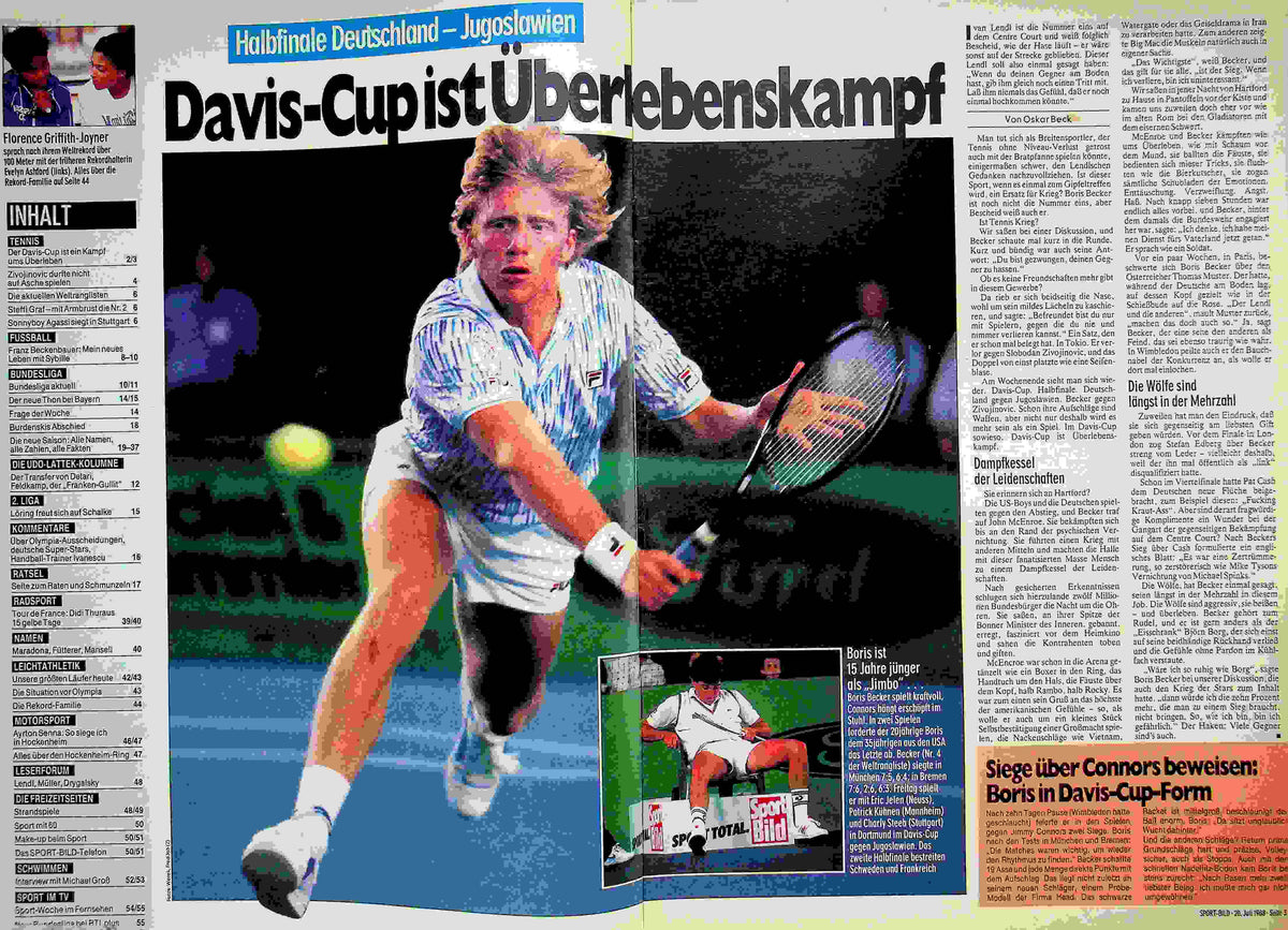 Inhaltsverzeichnis Sport Bild 30/1988