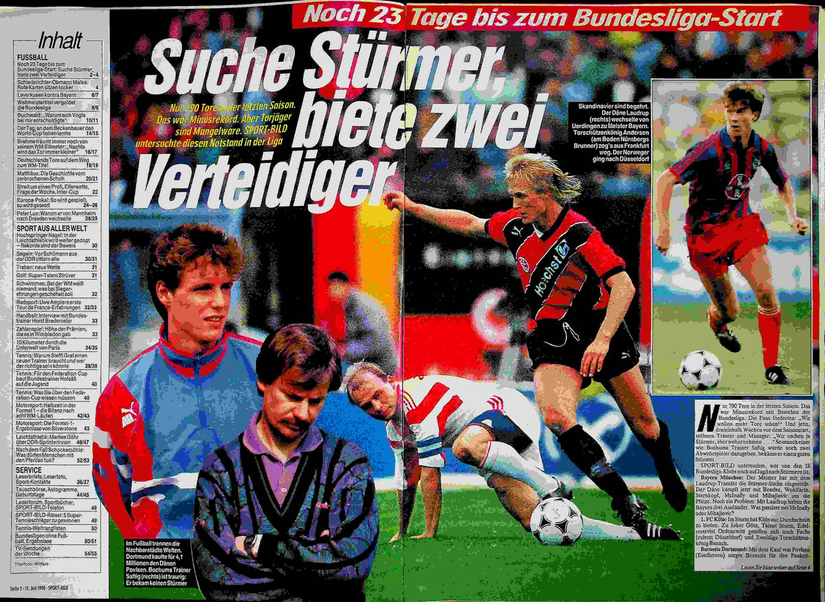 Inhaltsverzeichnis Sport Bild 30/1990