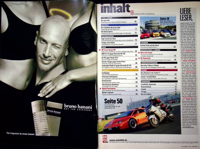 Inhaltsverzeichnis Auto Bild 30/2000