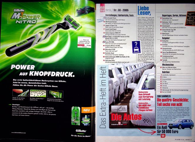 Inhaltsverzeichnis Auto Bild 30/2005
