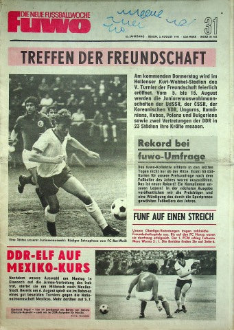 Fuwo Fussballwoche 31/1971
