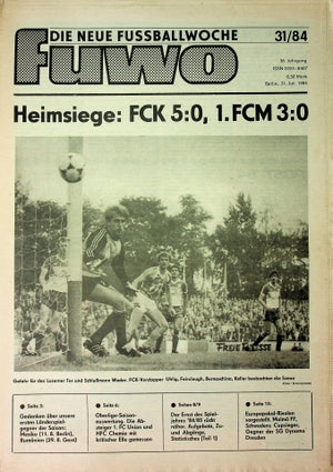 Fuwo Fussballwoche 31/1984