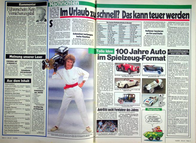 Inhaltsverzeichnis Auto Bild 31/1986