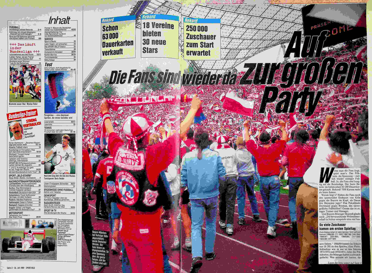 Inhaltsverzeichnis Sport Bild 31/1989