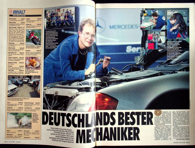 Inhaltsverzeichnis Auto Bild 31/1991